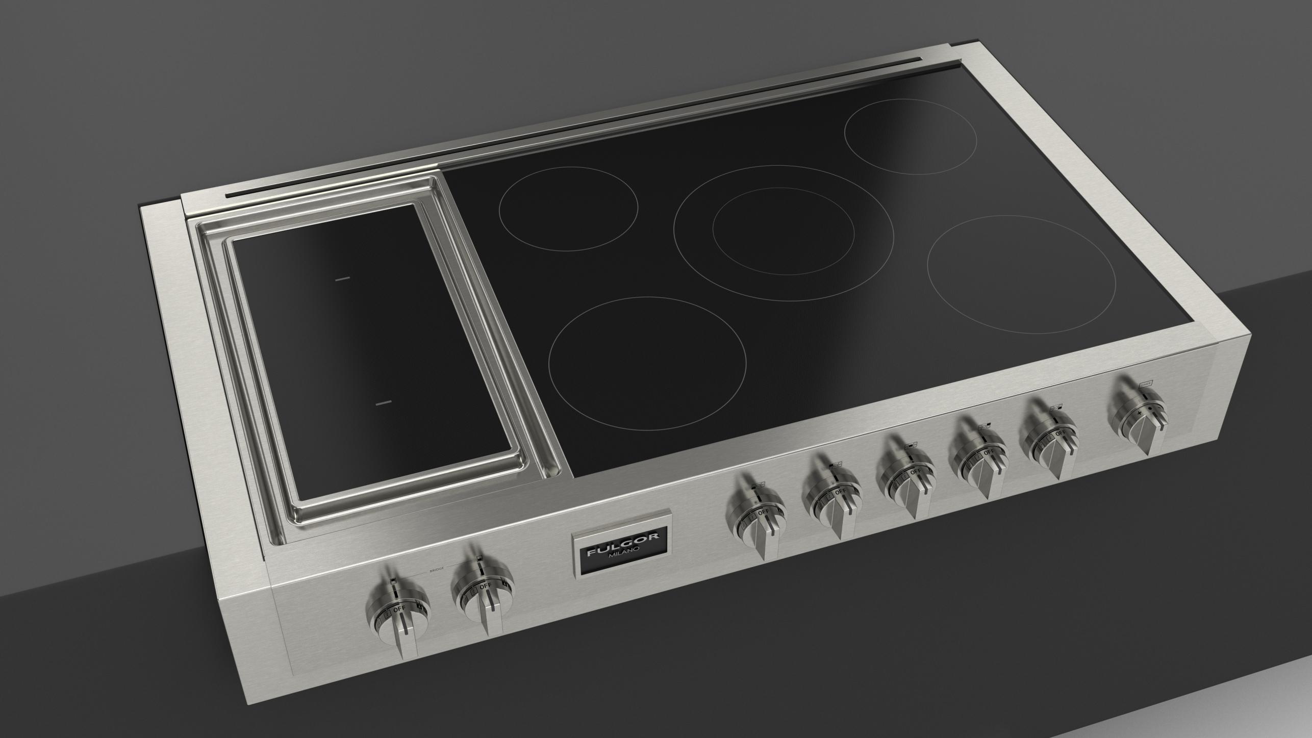 SOFIA 48" PRO INDUCTION RANGETOP WITH GRIDDLE Fulgor Milano